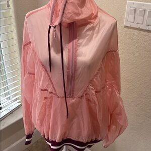 Urban Outfitters Pink Sheer Bomber Jacket